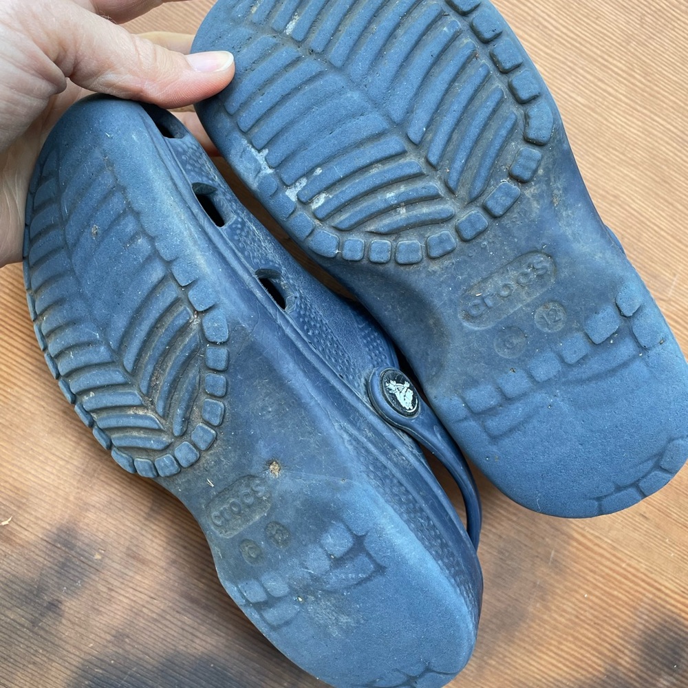 CROCS Blue Water Shoes with Perforated Design - Picture 2 of 3